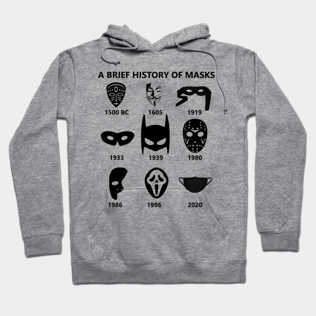 A Brief History Of Masks Hoodie by Bigfinz